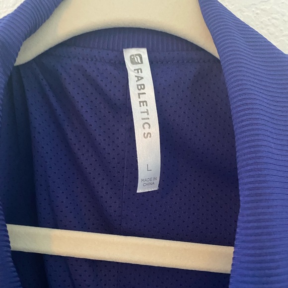 Fablectics Women Full Zip Blue Track Jacket with chevron stripe design. … - Picture 4 of 5